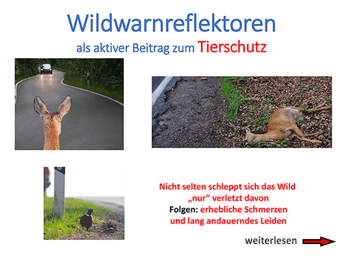 Mit Wildwarnreflektoren erhöht der Hegering Siebengebirge die Verkehrssicherheit